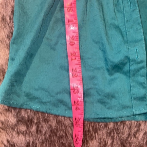 Banana Republic green sleeveless button down shirt blouse Sz M - Picture 5 of 8